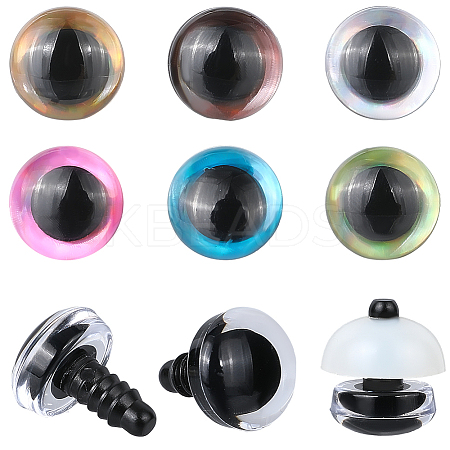 36 Sets 6 Colors ABS Plastic Safety Craft Eye DIY-GF0010-66A-1