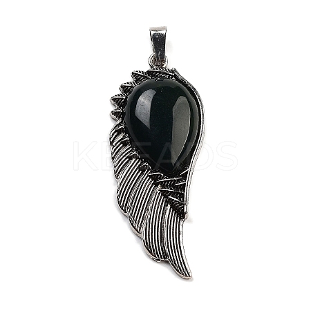 Natural Indian Agate Big Pendants G-G112-02AS-10-1