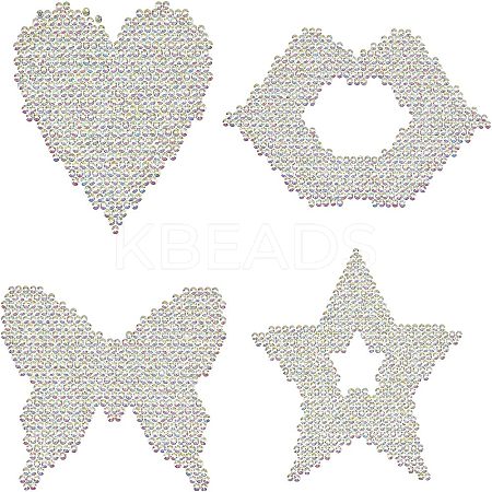 12Pcs 4 Style Glass Hotfix Rhinestone DIY-FG0002-64-1