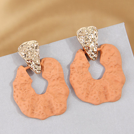 Hammered Textured Nuggets Alloy Dangle Stud Earrings WG6C75F-01-1