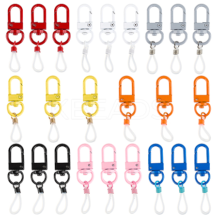 24Pcs 8 Colors Silicone Pen Holder Clip HJEW-DR00035-1