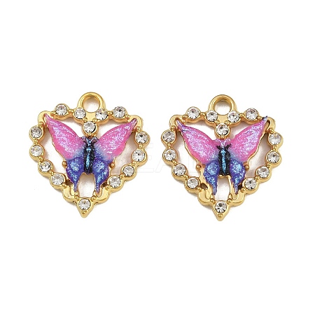 304 Stainless Steel Resin Pendants STAS-L302-18G-1