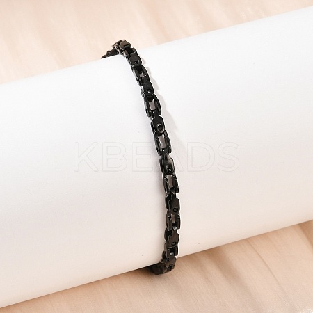 201 Stainless Steel Link Chain Bracelets for Men Women BJEW-B143-03EB-1