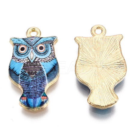 Rack Plating Alloy Enamel Pendants LS-ENAM-N055-176D-1