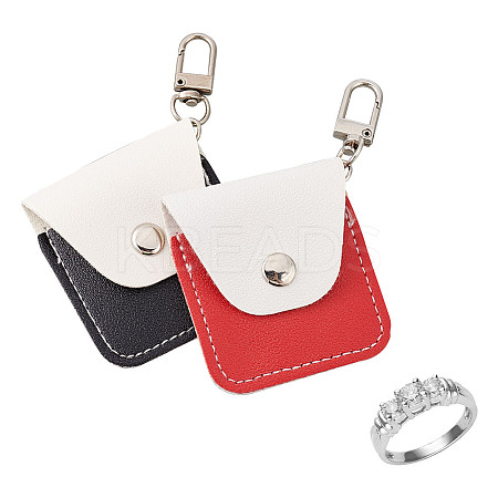 4Pcs 2 Colors PU Imitation Leather Coin Bags AJEW-GL0002-51-1