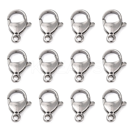 Tarnish Resistant Polished 304 Stainless Steel Lobster Claw Clasps LS-STAS-R072-08A-1