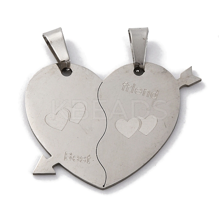 201 Stainless Steel Pendants STAS-Q342-46P-1