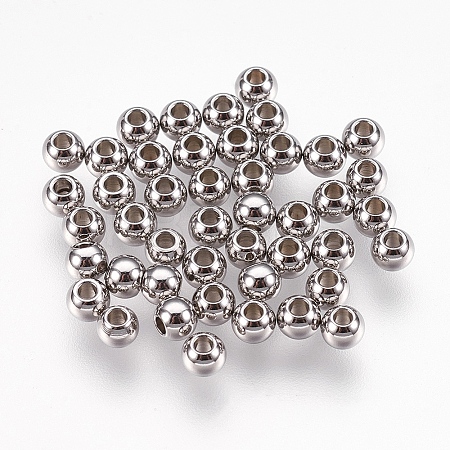 DanLingJewelry 304 Stainless Steel Spacer Beads STAS-DL0001-03B-1