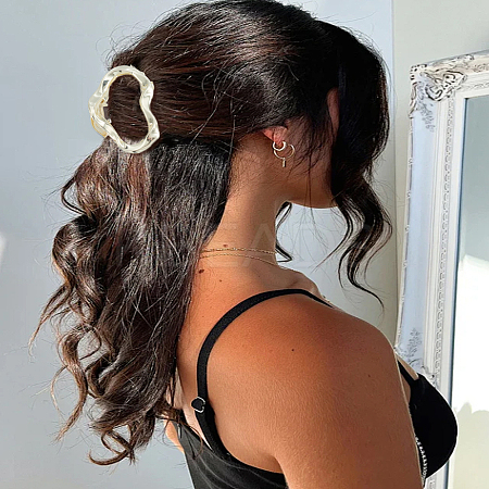 1Pc Zinc Alloy Claw Hair Clips for Woman Girls Thick Hair PHAR-LP0003-003G-1