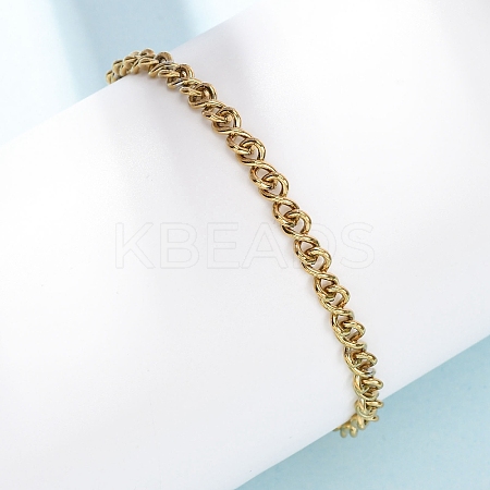 304 Stainless Steel Chain Bracelets BJEW-P376-03G-1