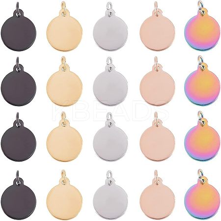 PVD Vacuum Plating 304 Stainless Steel Charms STAS-UN0017-15-1