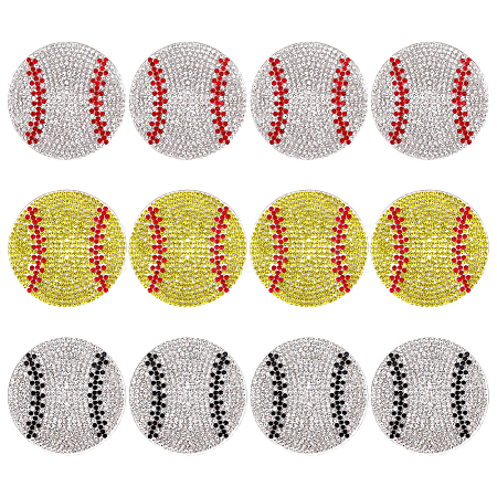 12Pcs 3 Colors Glass Hotfix Rhinestone DIY-ME0001-97-1