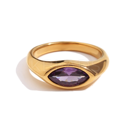 316L Stainless Steel with Cubic Zirconia Finger Rings FS-WGB17C9-18-1