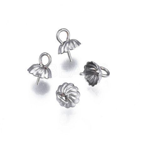 Non-Tarnish 304 Stainless Steel Cup Peg Bails Pendants STAS-S057-56-1