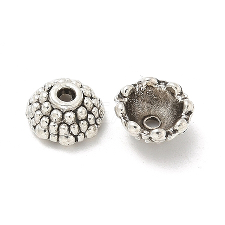 Tibetan Style Alloy Bead Caps TIBE-P003-70AS-1