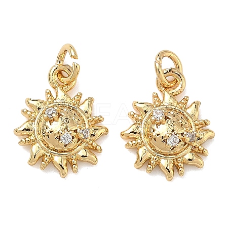 Brass Micro Pave Cubic Zirconia Pendants KK-A291-25A-G-1