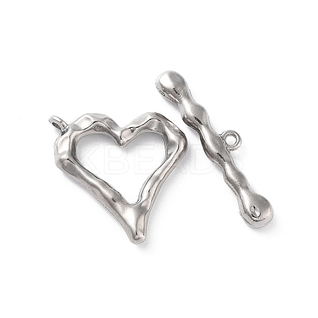Non-Tarnish 304 Stainless Steel Toggle Clasps X-STAS-A092-08A-P-1