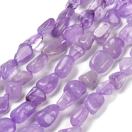 Natural Lavender Amethyst Beads Strands G-P497-01E-22-1