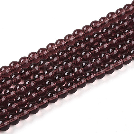 Transparent Glass Beads Strands GLAA-T032-T4mm-19-1