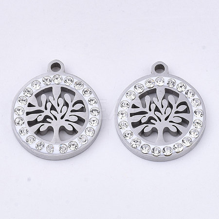 201 Stainless Steel Pendants STAS-N091-18P-1