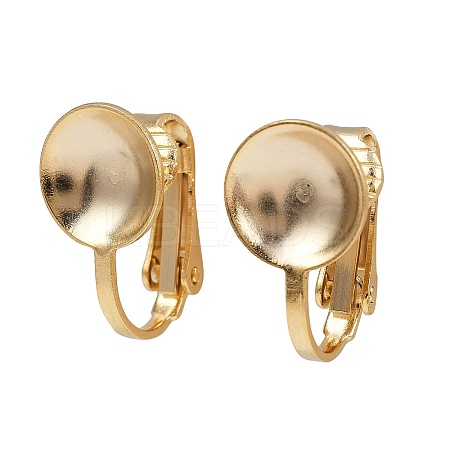 Brass Clip-on Earring Findings KK-P310-27B-G-1