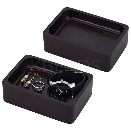 Rubber Wood Timber Ring Displays Tray AJEW-WH0596-039B-1