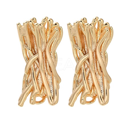Brass Stud Earring Findings KK-U038-01G-1