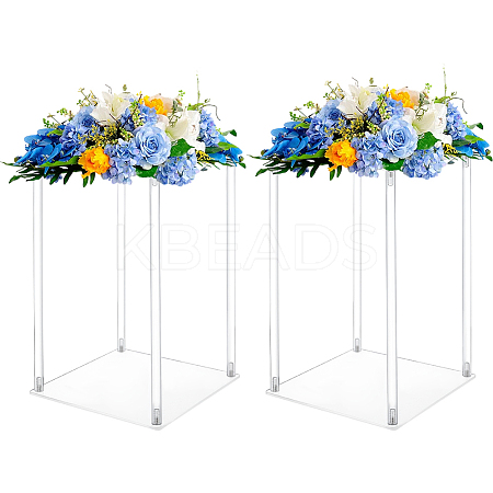 Transparent Acrylic Flower Holders Stands AJEW-WH0794-79-1