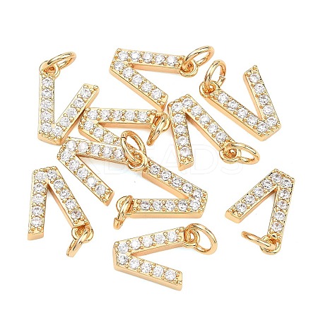 SHEGRACE Brass Micro Pave Clear Cubic Zirconia Pendants XGRQ29776-394G-V-1