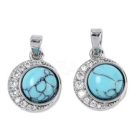 Brass Cubic Zirconia Pendants KK-U043-53P-06-1