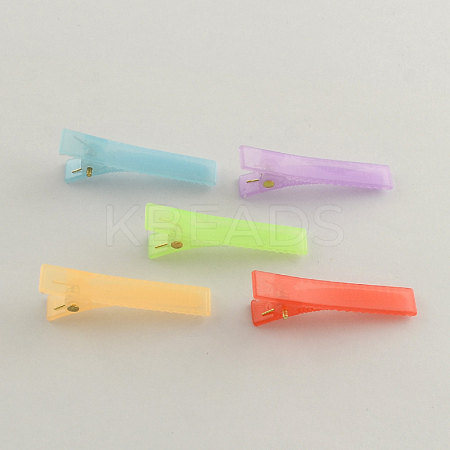Candy Color Small Plastic Alligator Hair Clip Findings for Hair Accessories Making X-PHAR-Q005-M-1