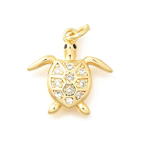 Brass Micro Pave Cubic Zirconia Pendants LS-KK-Q040-02G-G-1