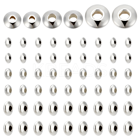 60Pcs 3 Size 925 Sterling Silver Spacer Beads STER-PH0001-29-1