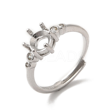 Adjustable Alloy Pad Ring Settings KK-C022-01C-P-1