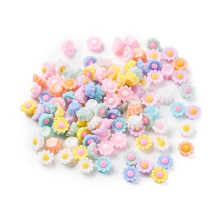 Flower Opaque Resin Cabochons FIND-L019-02E-1