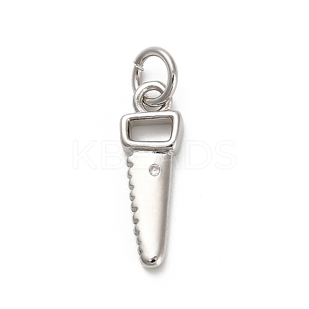 Brass Micro Pave Cubic Zirconia Pendants KK-H527-16P-1