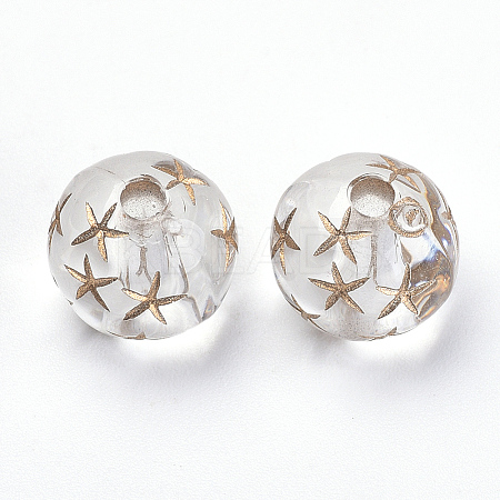 Plating Acrylic Beads OACR-S016-67-1