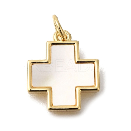 Brass Micro Pave Cubic Zirconia Pendants KK-R002-09G-1