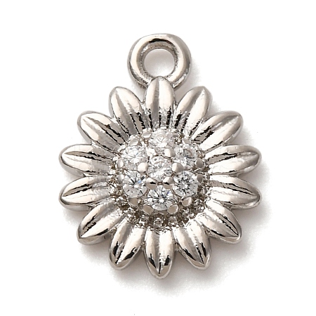 Brass Micro Pave Cubic Zirconia Pendants KK-I276-03P-01-1
