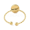 Ion Plating(IP) 304 Stainless Steel Enamel Oval Cuff Finger Rings RJEW-L107-071G-01-3