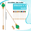 10Pcs 10 Colors Glass Hat Pins JEWB-BC00001-2