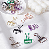 14Pcs 7 Colors Manganese Brass Binder Clips AJEW-LP0007-99-1