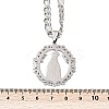 Ring with Virgin Mary 201 Stainless Steel Pendant Necklaces for Men Women NJEW-K283-23P-3