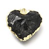 Natural Obsidian Pendants G-P487-04G-3