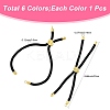 6Pcs 6 Colors Nylon Cords Bracelet Makings Fit for Connector Charms AJEW-FS0001-39-4
