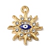 Alloy Enamel Rhinestone Glass Pendants ENAM-U003-02G-10-1