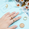 4Pcs 4 Styles Stainless Steel Grooved Finger Ring Settings STAS-LP0001-43G-01-3