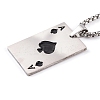 Poker 201 Stainless Steel Pendant Necklaces LS-NJEW-F320-03P-02-1