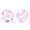 Transparent Blow High Borosilicate Glass Globe Beads X-GLAA-T003-09A-1