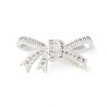 Brass Micro Pave Clear Cubic Zirconia Pendants KK-A236-12S-1